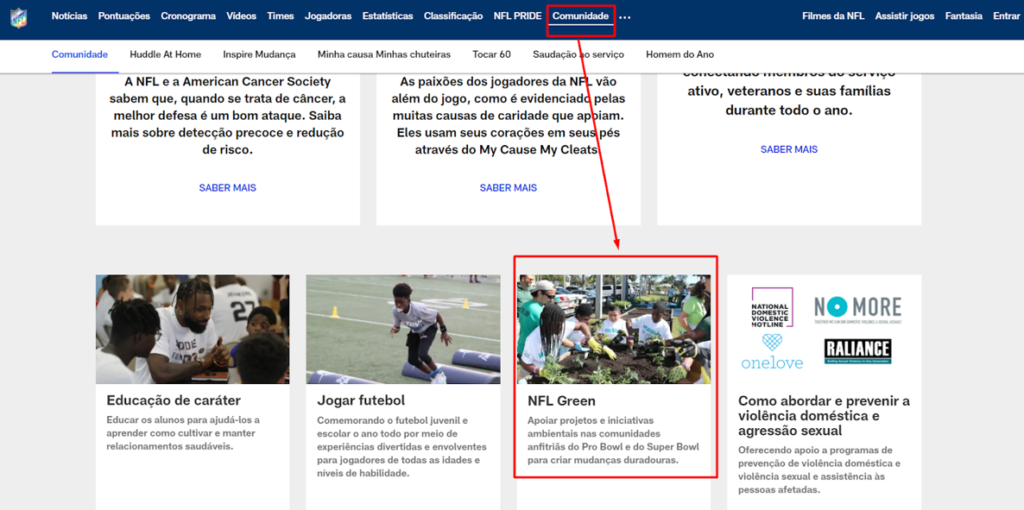 Sustentabilidade em Grandes Eventos Esportivos - NFL