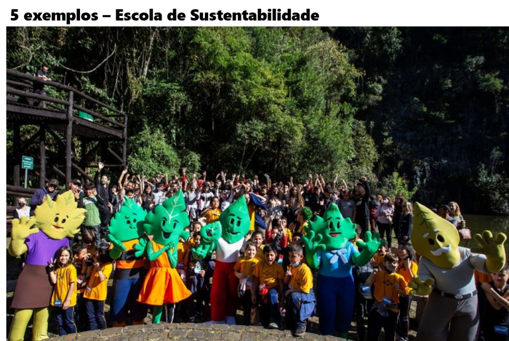 Exemplos - escola de sustentabilidade