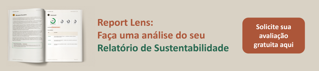Banner report lens - padrões de reporte ESG